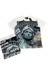 Goddess statue white T-shirt